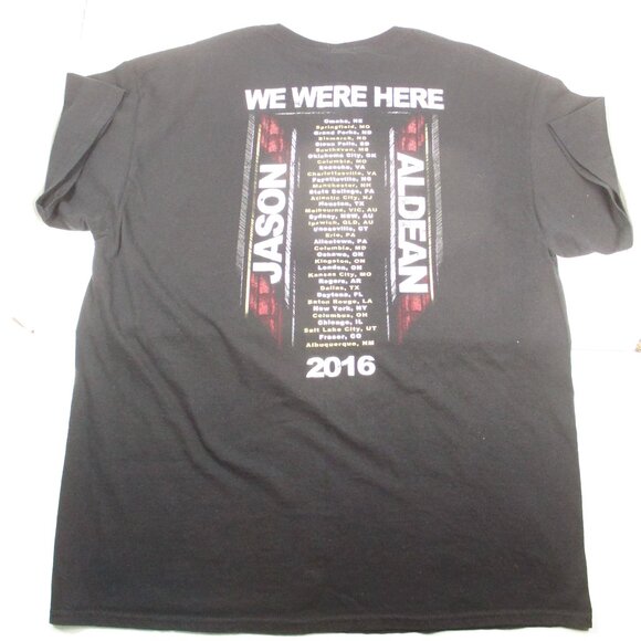 2 Jason Aldean T-shirt Burn It Down & We Were Here Concert Tour Double Sided XL - Picture 4 of 9